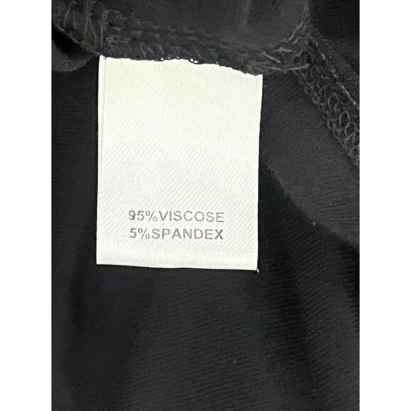 Black Label Saks Fifth Avenue Black Long Sleeve Cowl Neck Knit Shirt Size Small - Picture 5 of 5